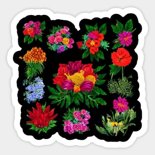 flores coloridas Sticker